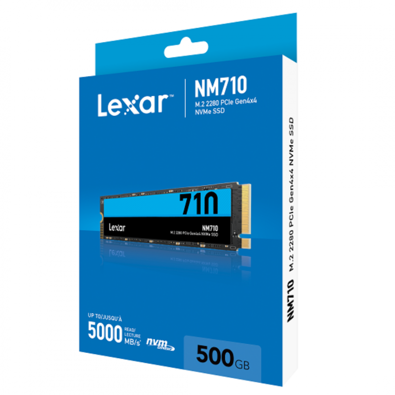 Ổ Cứng SSD Lexar NM710 500GB M.2 2280 PCIe Gen4x4 NVMe (5000MB/s-2600MB/s)